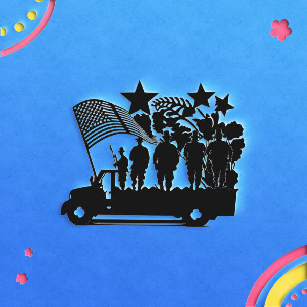 Memorial Day Parade Float Svg File For Cricut Silhouette Laser