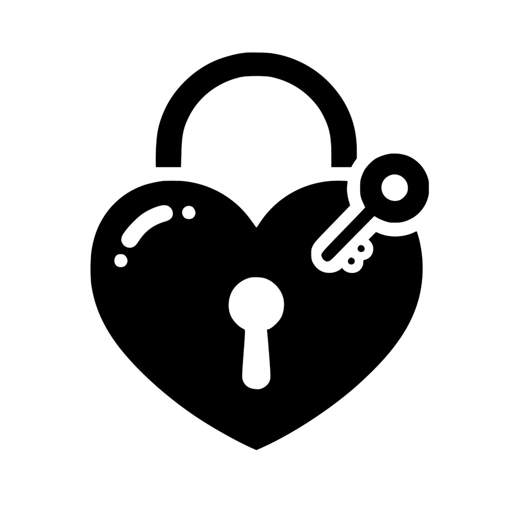 Heart Lock And Key SVG PNG DXF For Cricut Silhouette