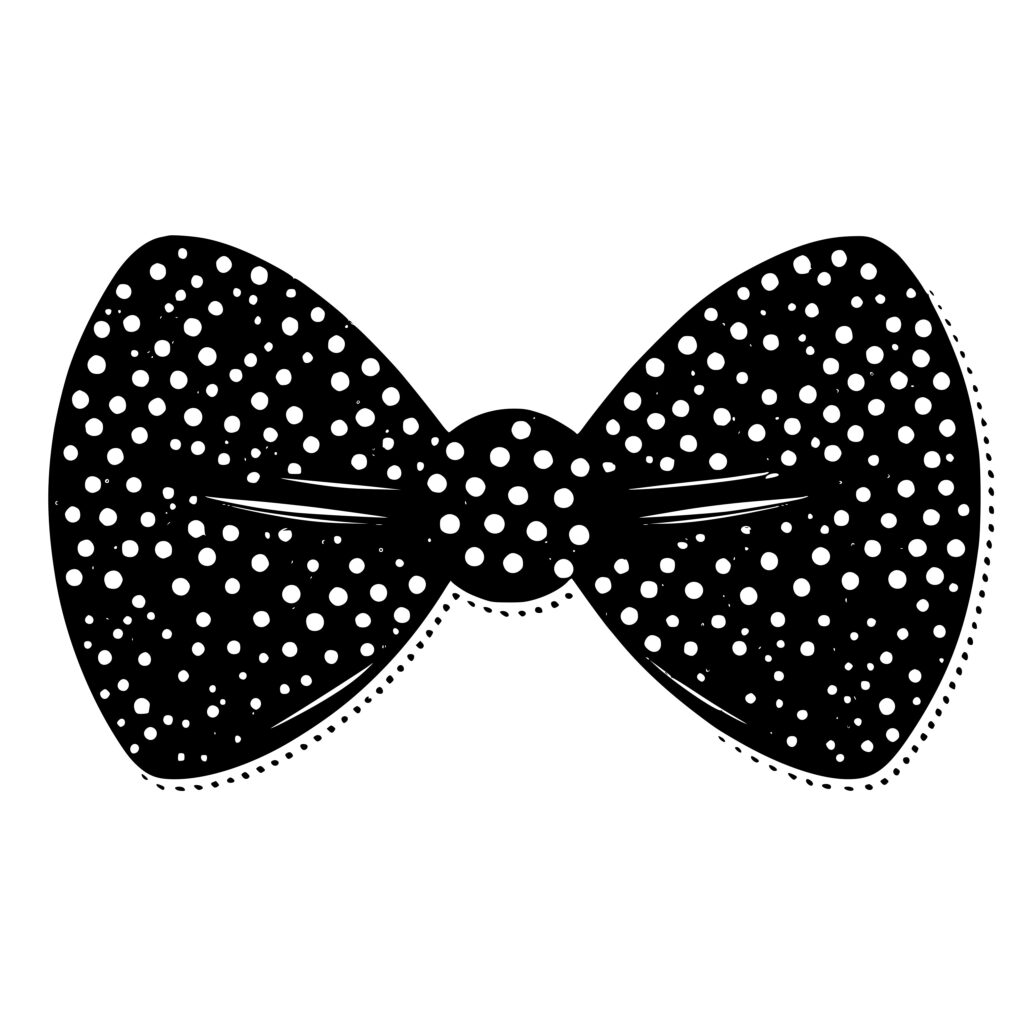 Retro Polka Dot Bow Tie SVG File for Cricut & Silhouette