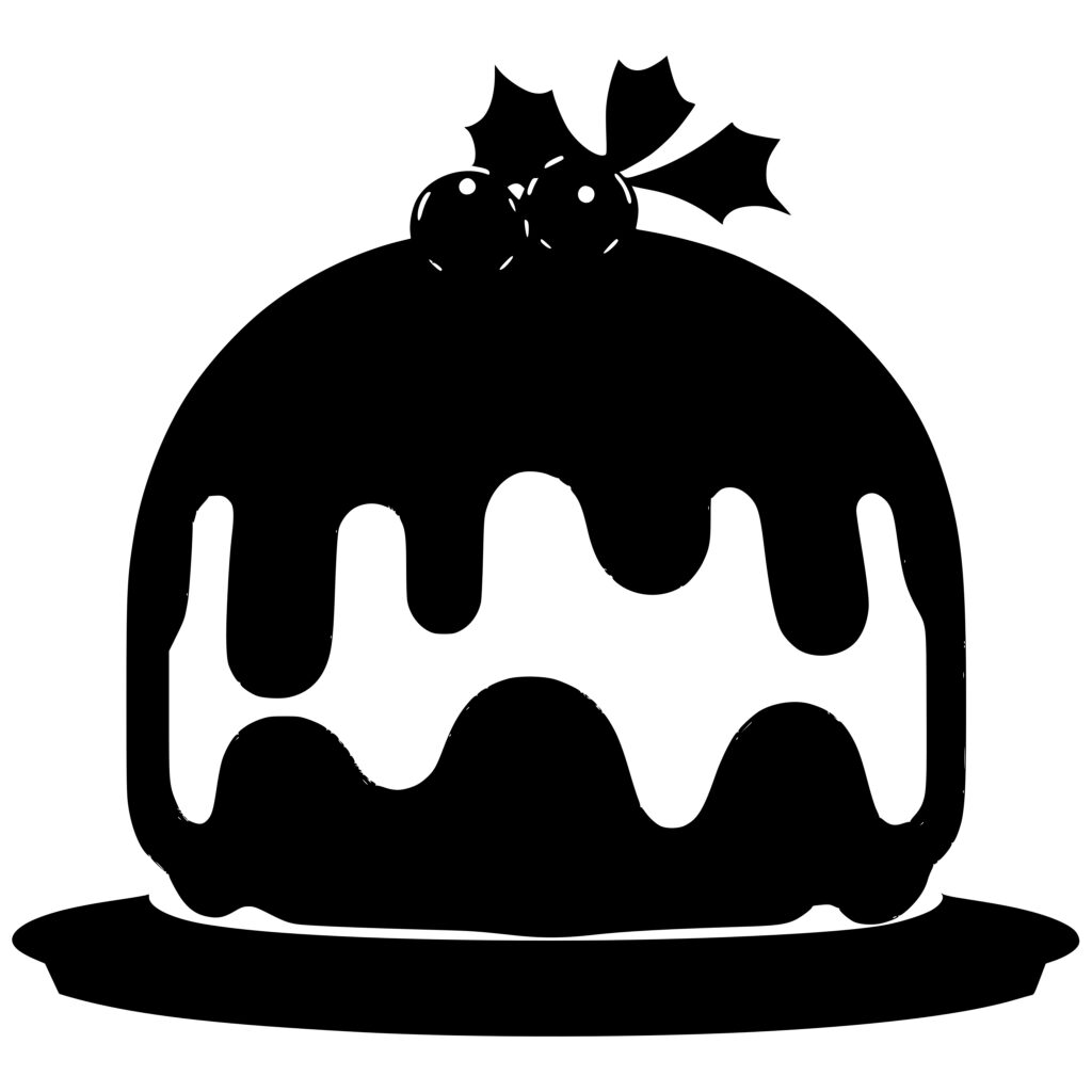 Christmas Pudding SVG File: Instant Download for Cricut, Silhouette, Laser