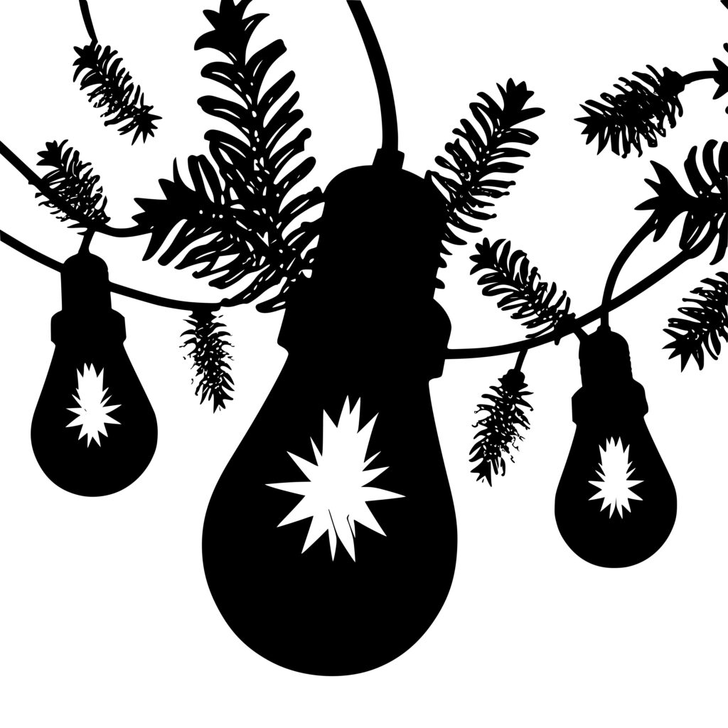 Christmas Lights SVG for Cricut, Silhouette: Instant Download Image