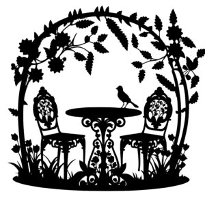 Garden Table with Bird
