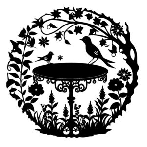 Garden Table with Birds