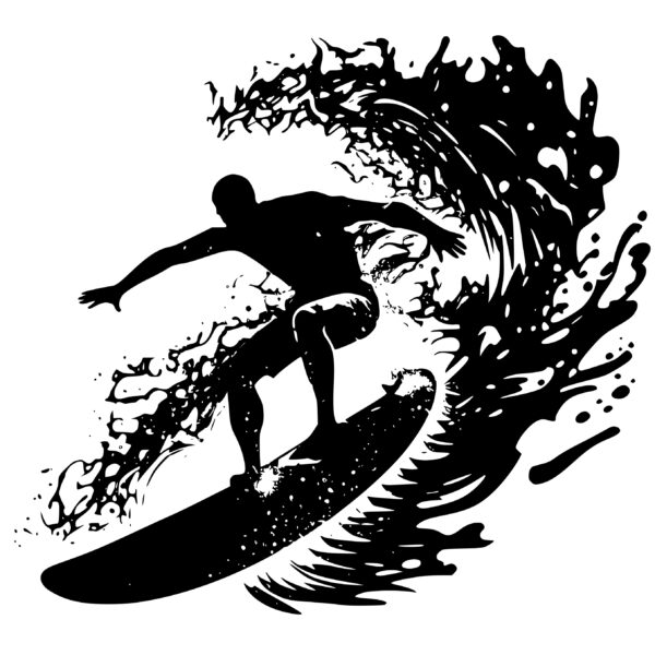 Surfing SVG File for Cricut, Silhouette, Laser Machines | Instant Download