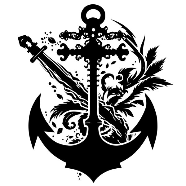 Pirate Anchor SVG File for Cricut, Silhouette, Laser Machines