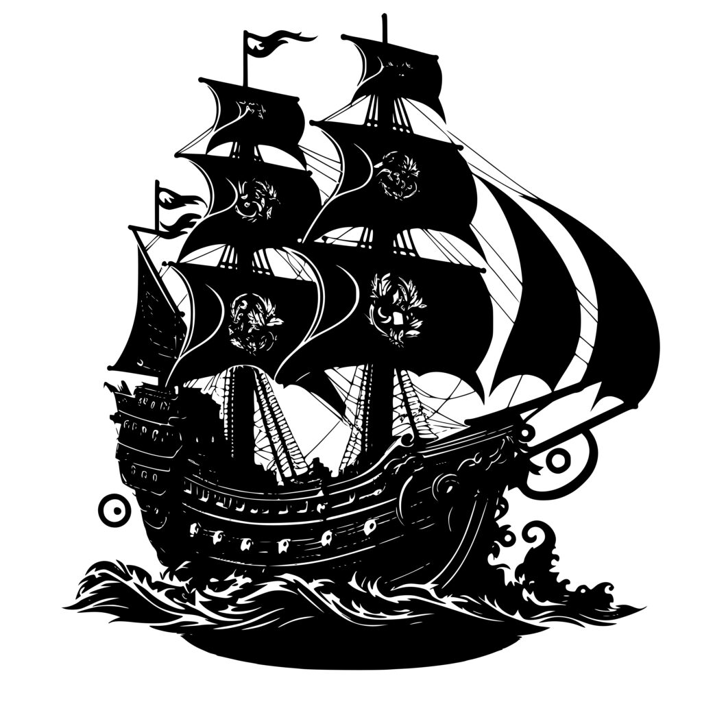 Pirate ship svg file for cricut silhouette and laser machines