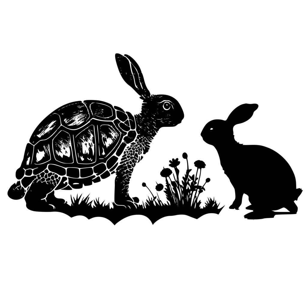 The Tortoise and the Hare SVG File for Cricut, Silhouette, Laser ...