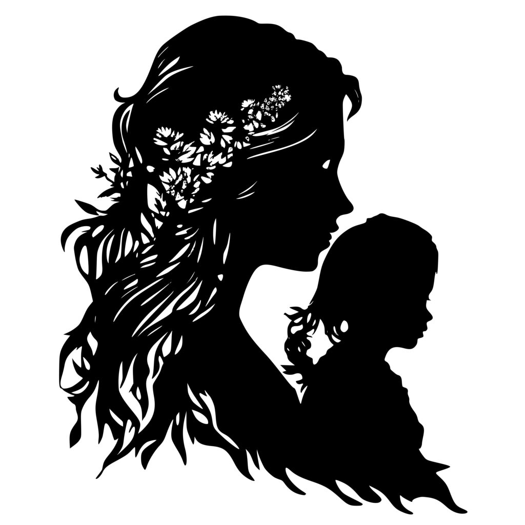 Mother & Daughter SVG Instant Download - Perfect for Cricut, Silhouette ...