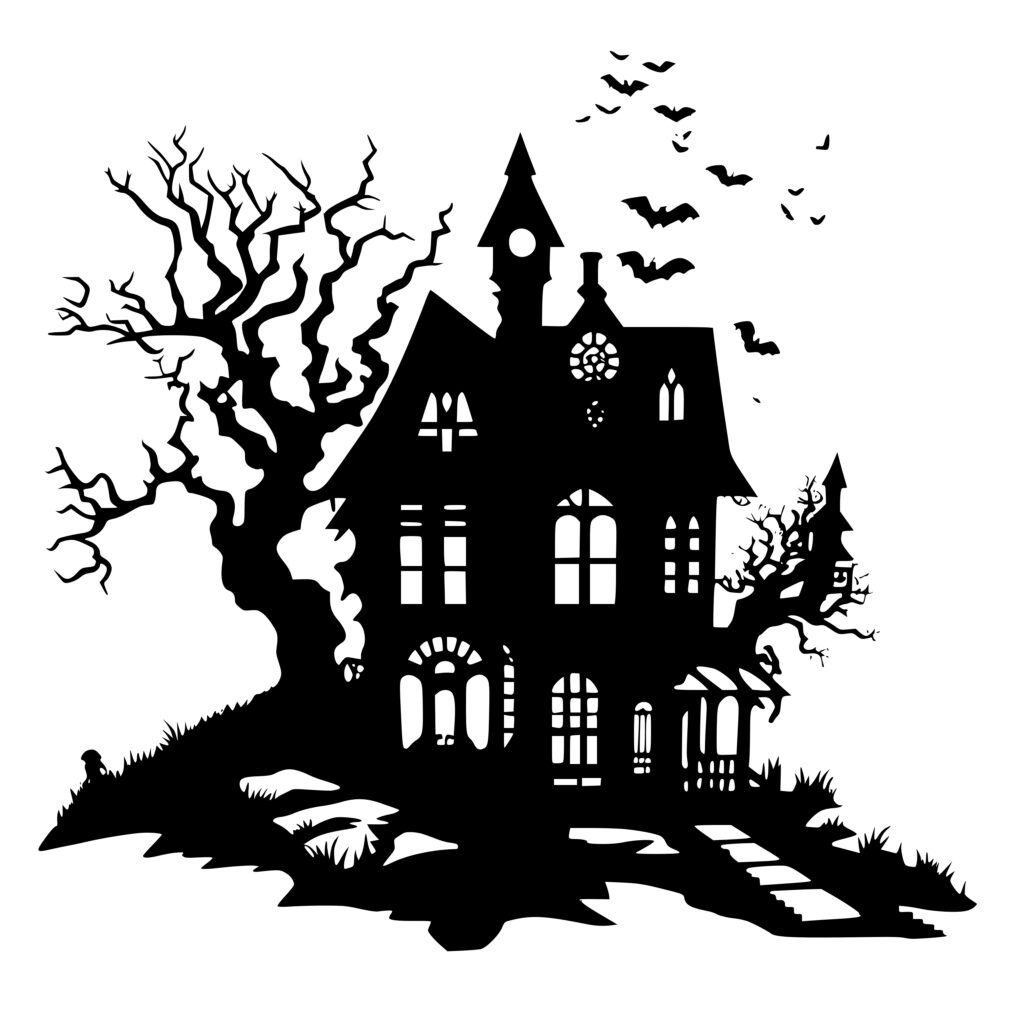 Halloween Haunted House SVG File for Cricut, Silhouette, and Laser Machines