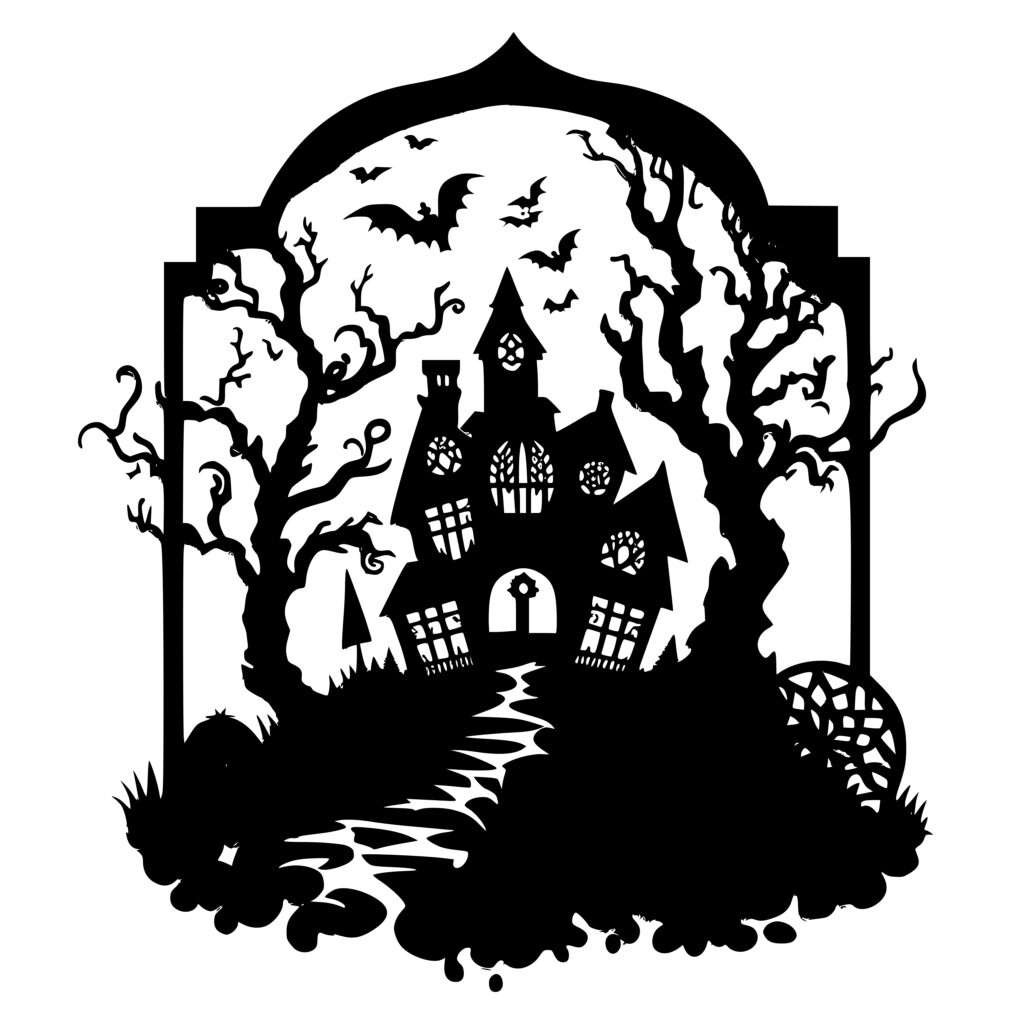 Halloween Haunted House SVG, PNG, DXF Instant Download for Cricut