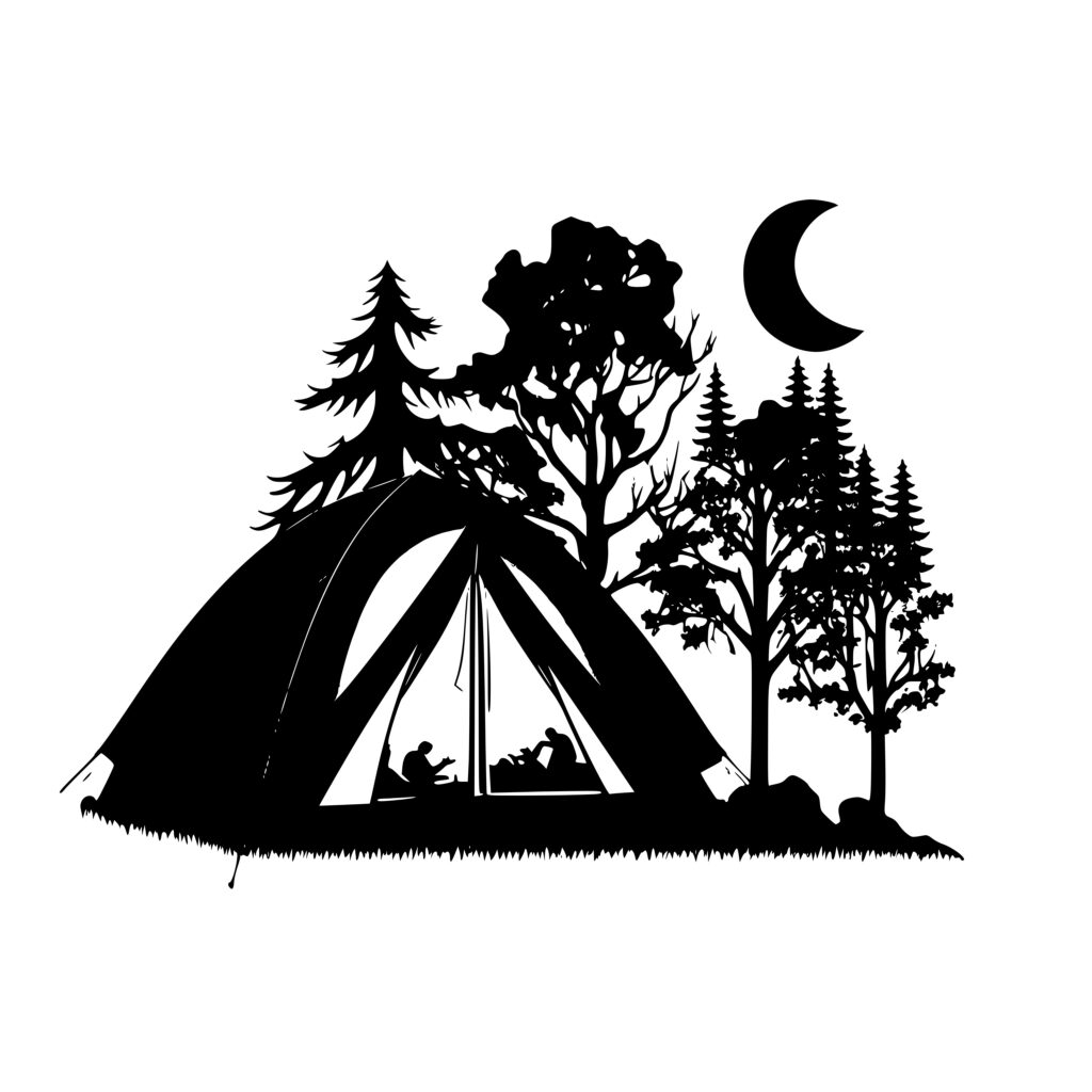 Tent in the Wilderness: Instant Download Image for Cricut, Silhouette ...