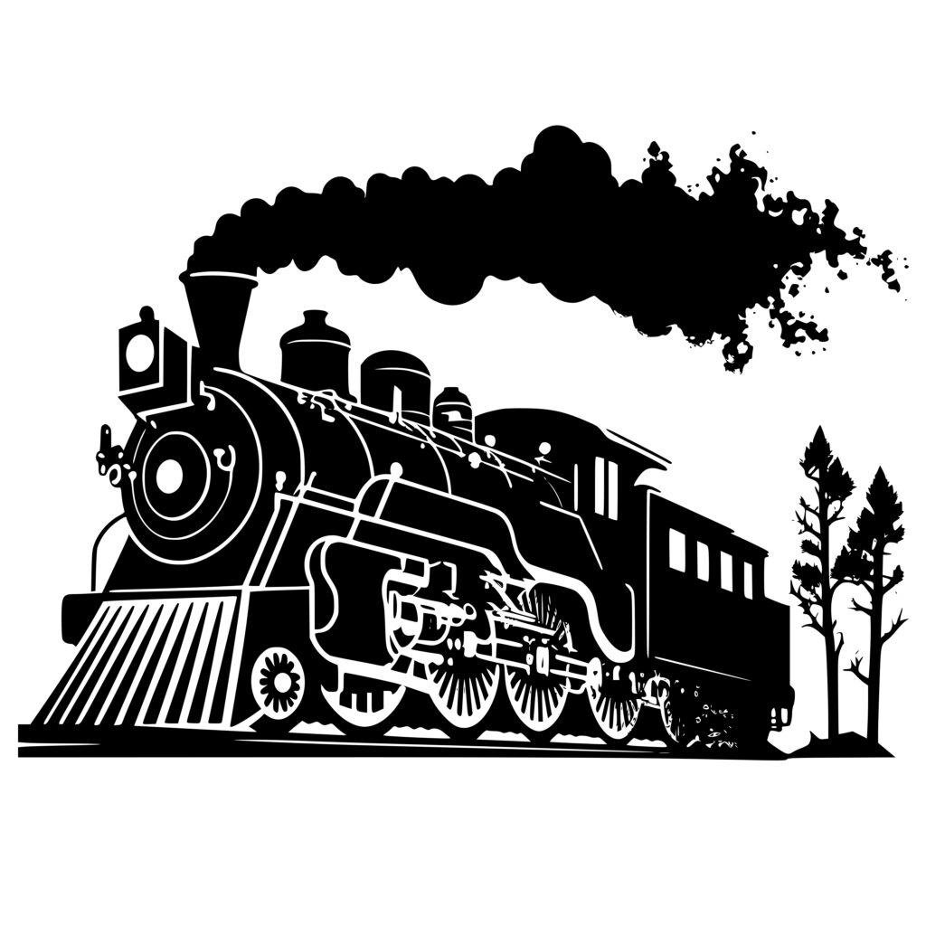 Train Image File for Cricut, Silhouette, Laser Machines | SVG, PNG, DXF