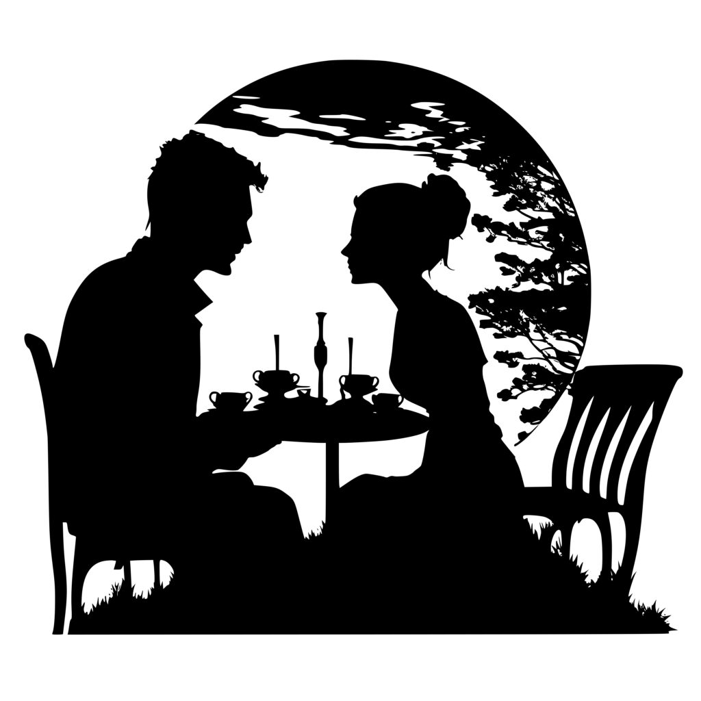 Romantic Dinner SVG File Instant Download For Cricut Silhouette 