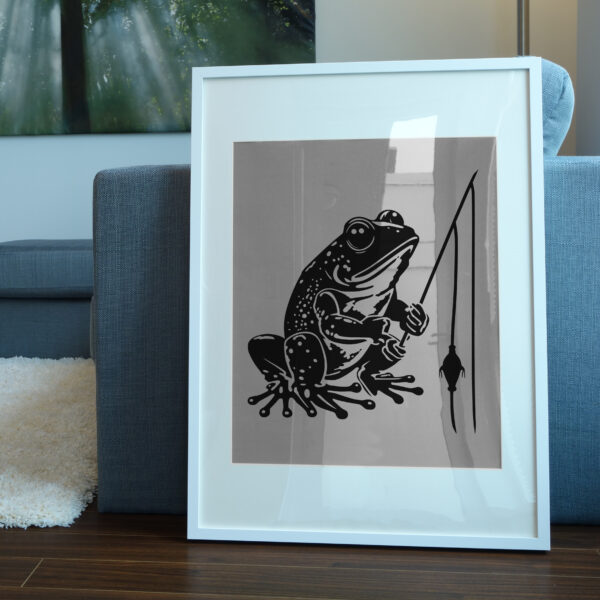 frog fishing pole