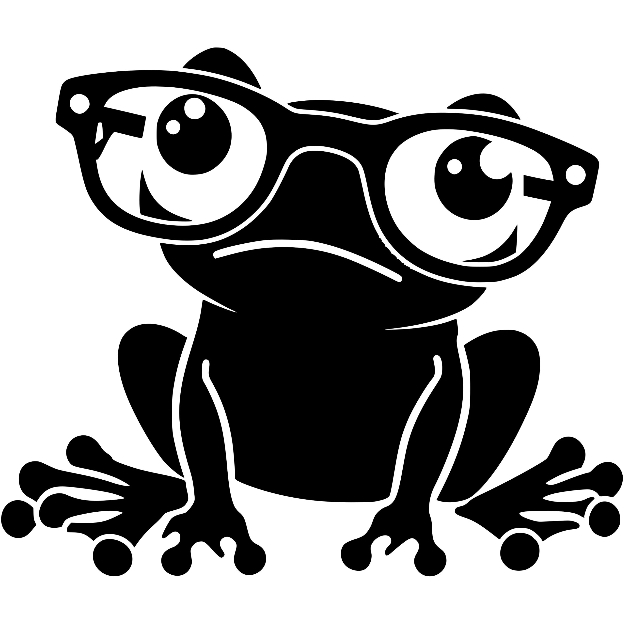 Frog With Glasses Adorable SVG Image for Cricut, Silhouette, Laser