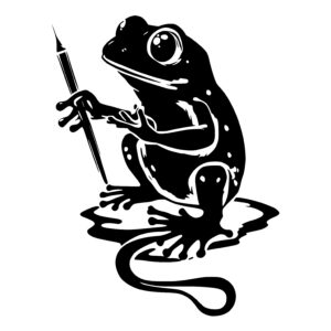 Frog Holding a Paintbrush