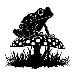 Frog on a Mushroom