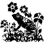 Frog with Flowers