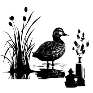 Duck In A Pond