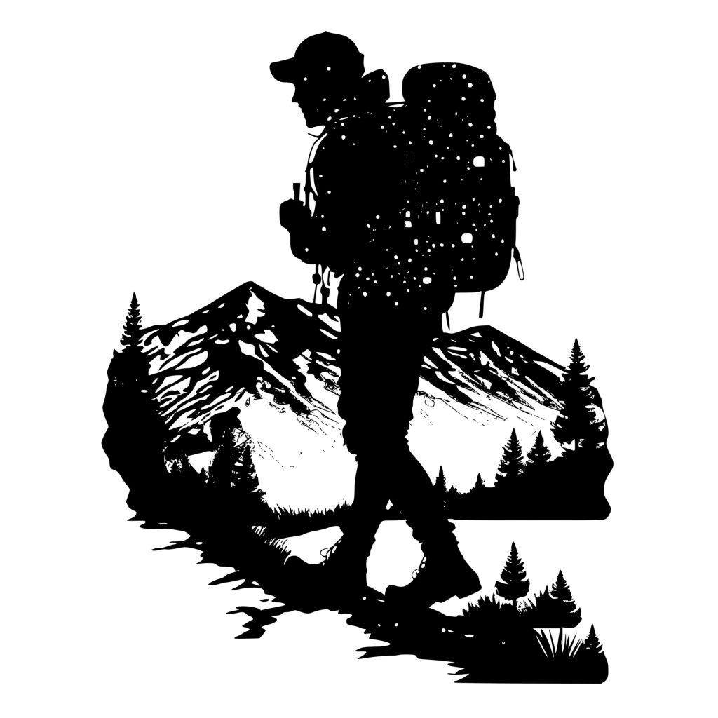 Hiking In Snow SVG File: Perfect for Cricut, Silhouette, Laser Machines