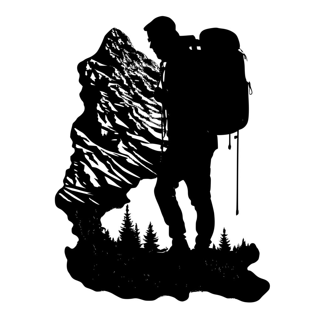 Hiking Map SVG File for Cricut, Silhouette, Laser etching