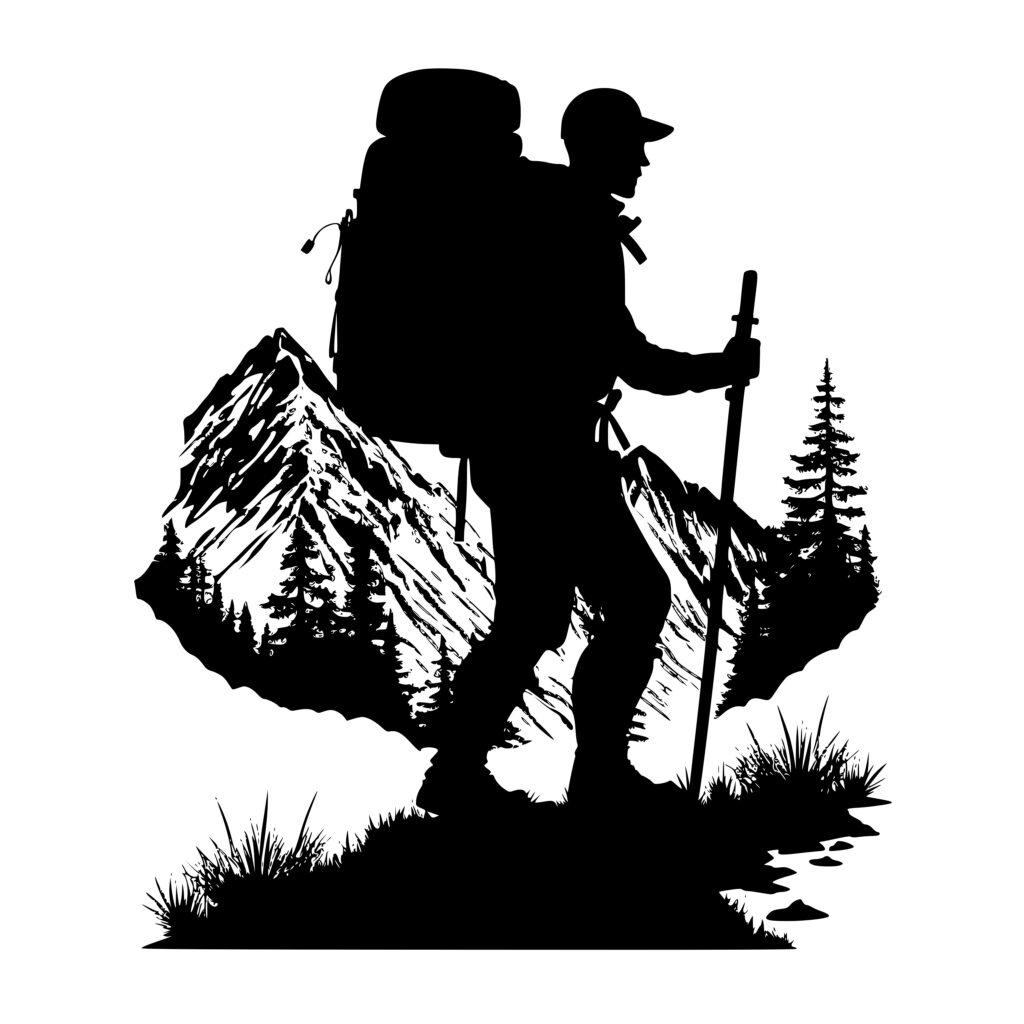 Hiking Poles SVG Image: Perfect for Cricut, Silhouette, Laser Machines