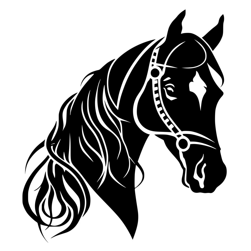 Horse With Bridle SVG File for Cricut, Silhouette, Laser Machines