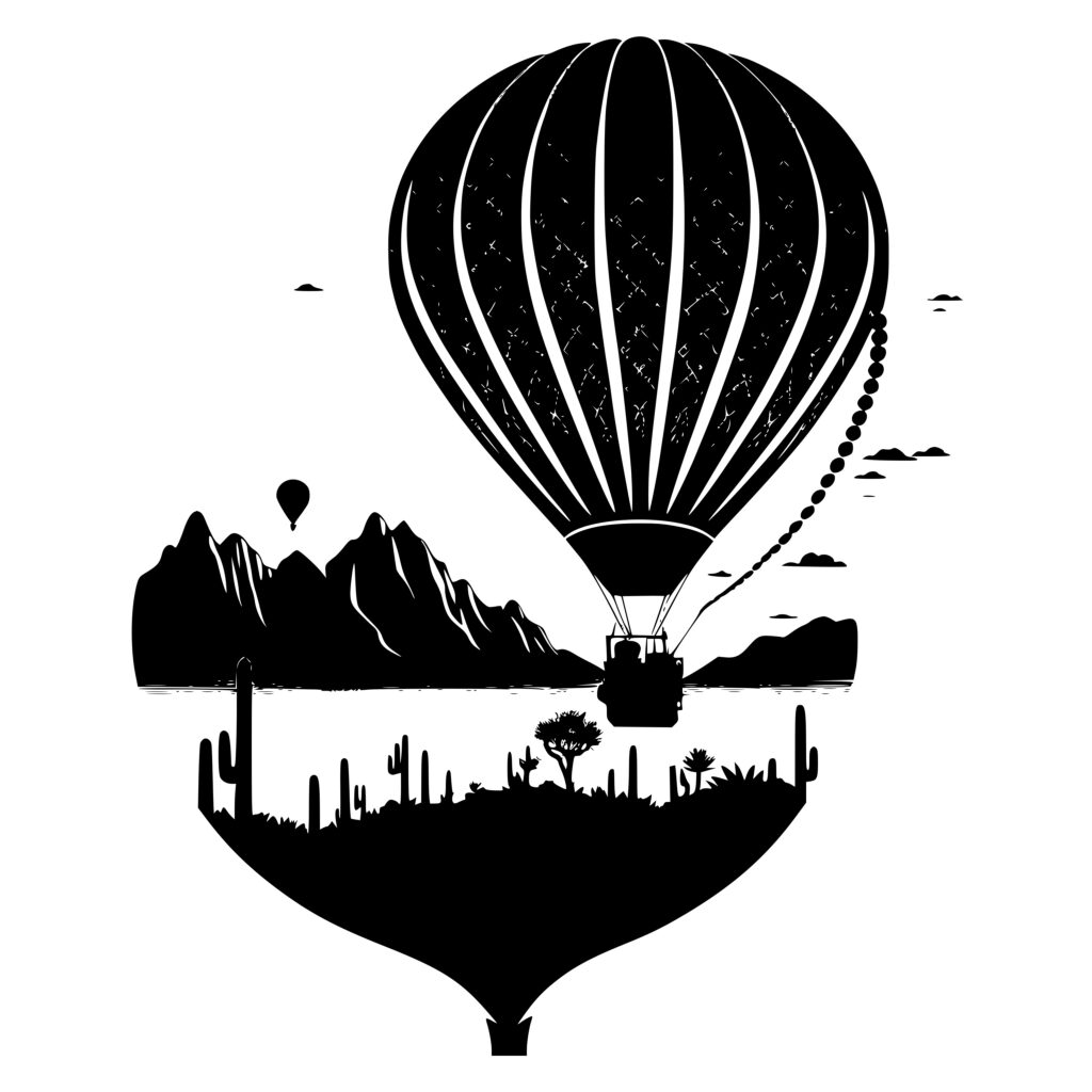 Hot Air Balloon SVG File for Cricut, Silhouette, Laser Machines