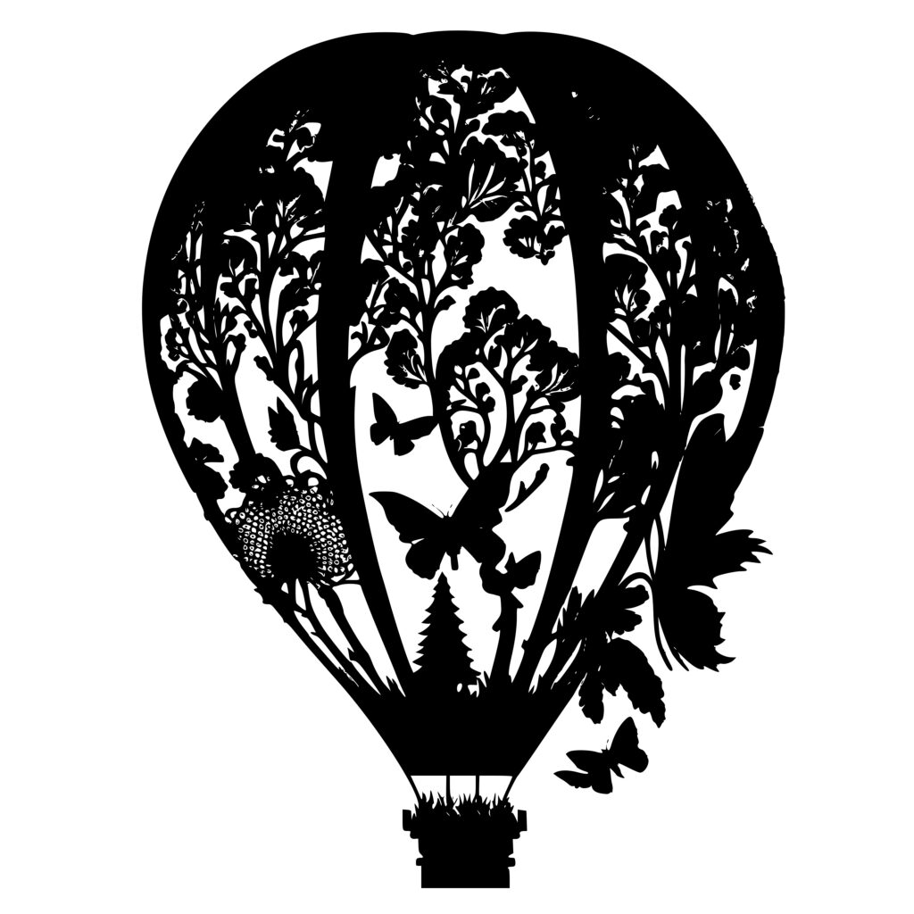 Hot Air Balloon SVG File for Cricut, Silhouette, Laser Machines