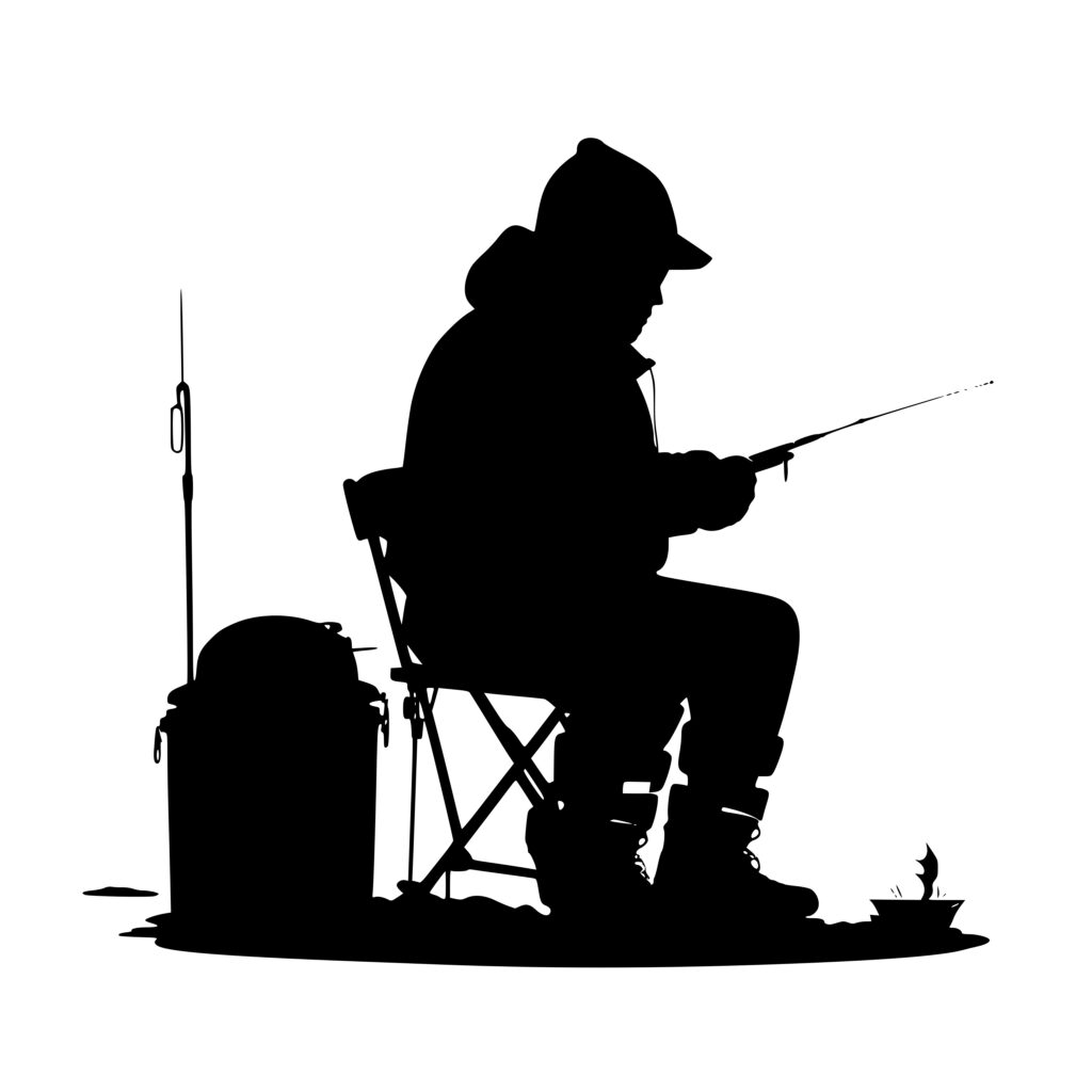 Ice Fishing SVG File Instant Download for Cricut, Silhouette, Laser