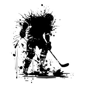 Abstract Ice Hockey Player