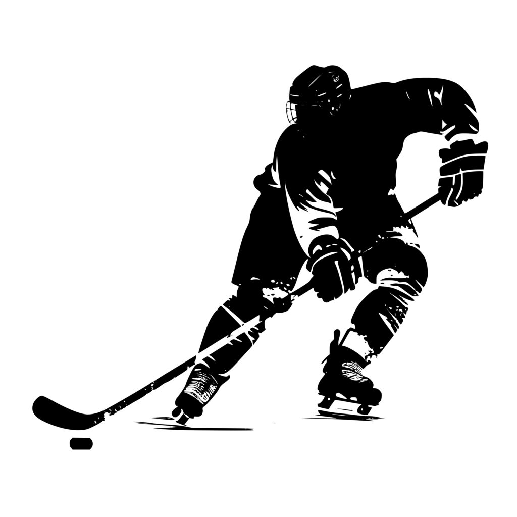 Hockey Player SVG File: Instant Download for Cricut, Silhouette, Laser