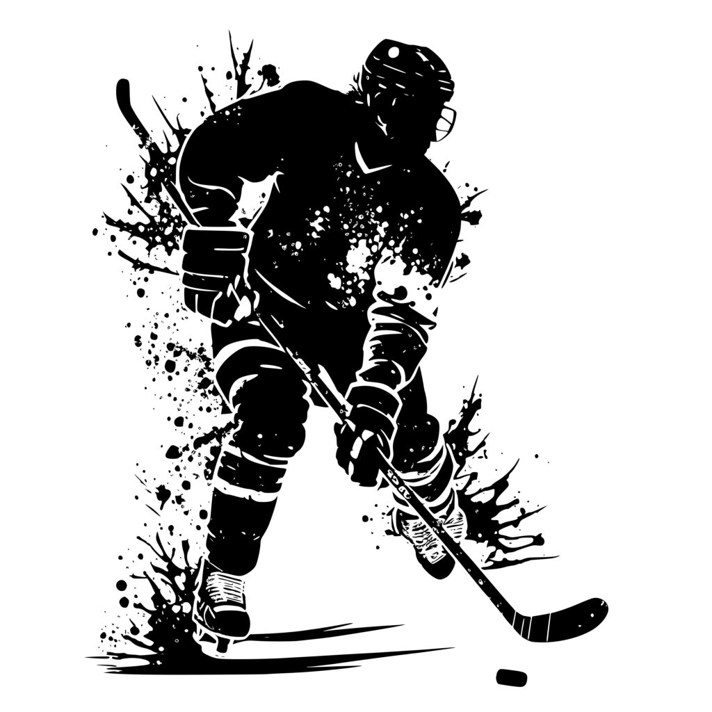Ice Hockey Abstract SVG File for Cricut, Silhouette, Laser