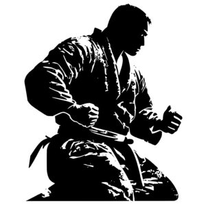Judo Fighter on Knees