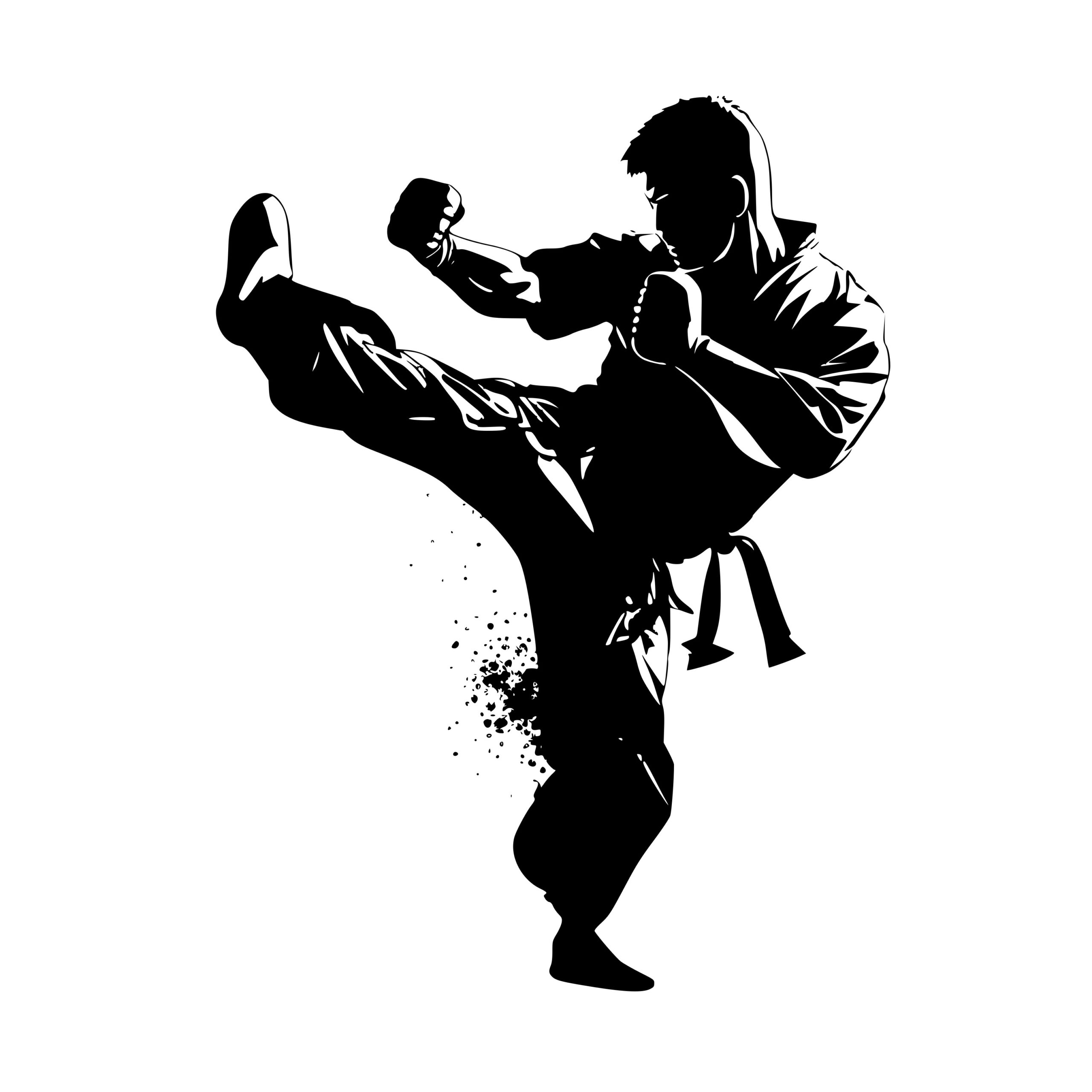 Karate Kicks SVG Image: Instant Download for Cricut, Silhouette, Laser