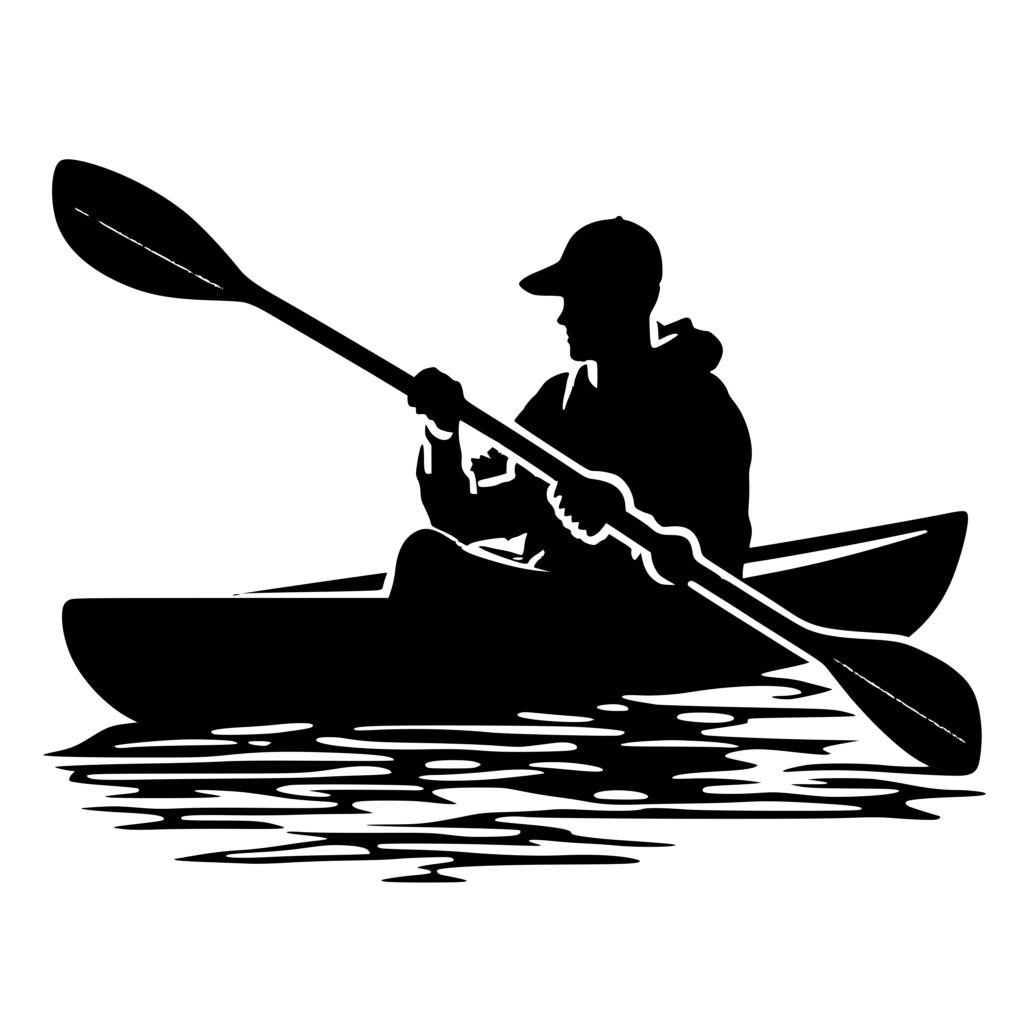 Kayaking Man SVG File: Instant Download for Cricut, Silhouette, and ...