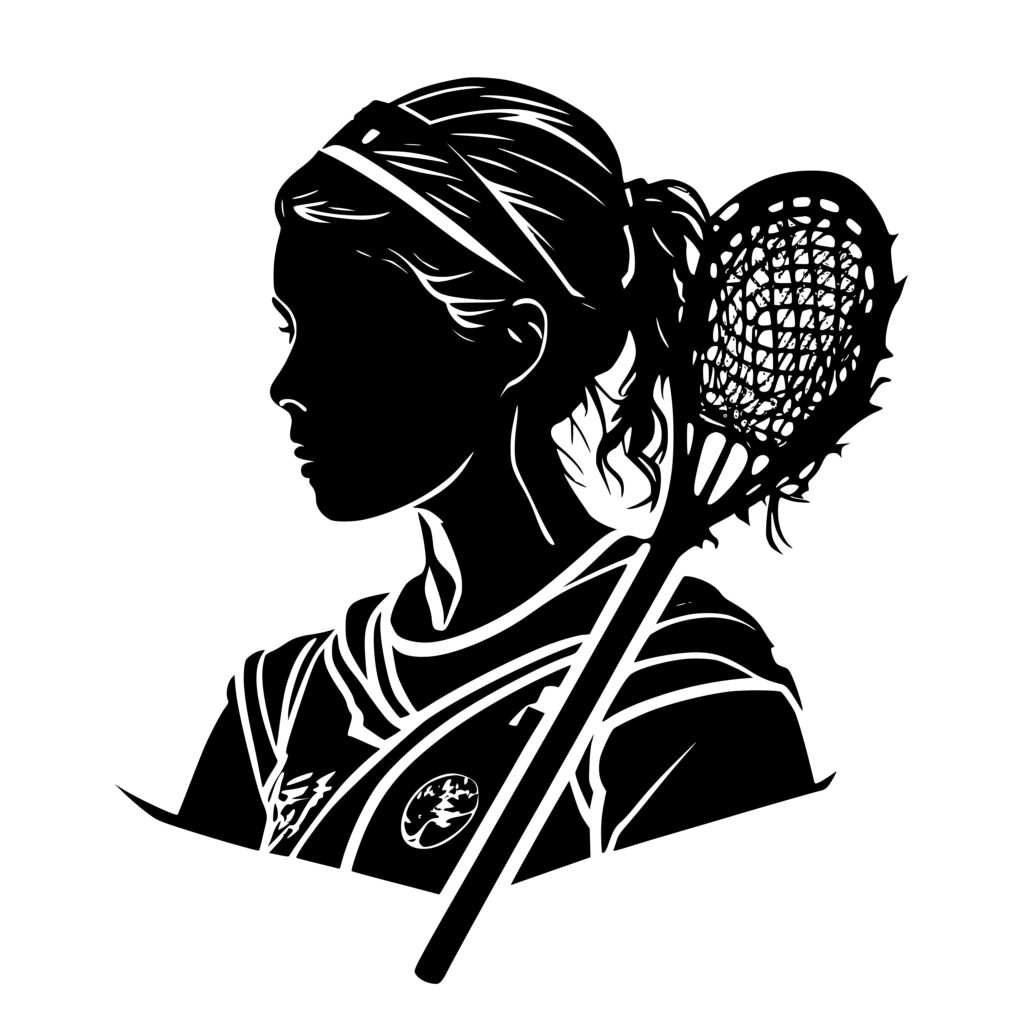Girl Playing Lacrosse SVG Image for Cricut, Silhouette, Laser Machines