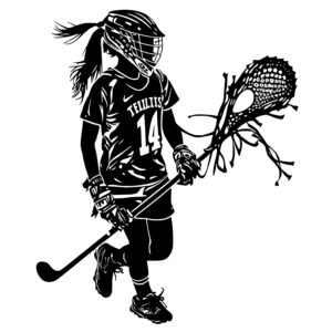 Girl Playing Lacrosse