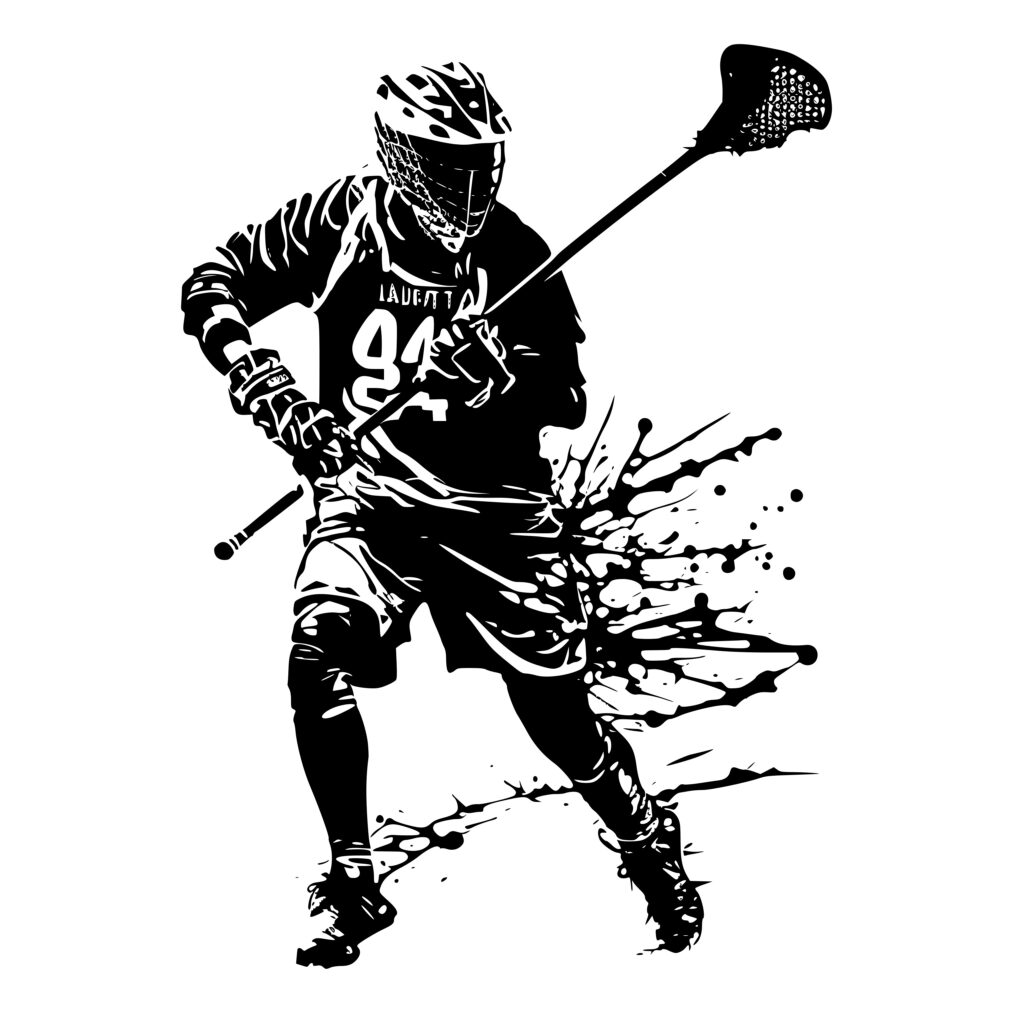 Lacrosse Player SVG File: Instant Download for Cricut, Silhouette