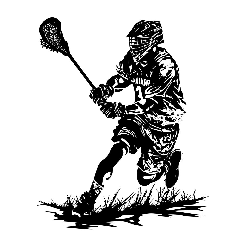 Lacrosse Player SVG File for Cricut, Silhouette, and Laser Machines