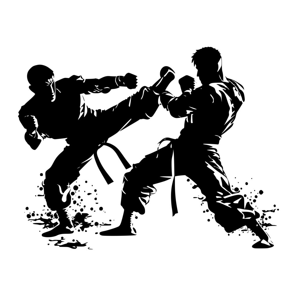 Martial Arts Sparring SVG File for Cricut, Silhouette, Laser