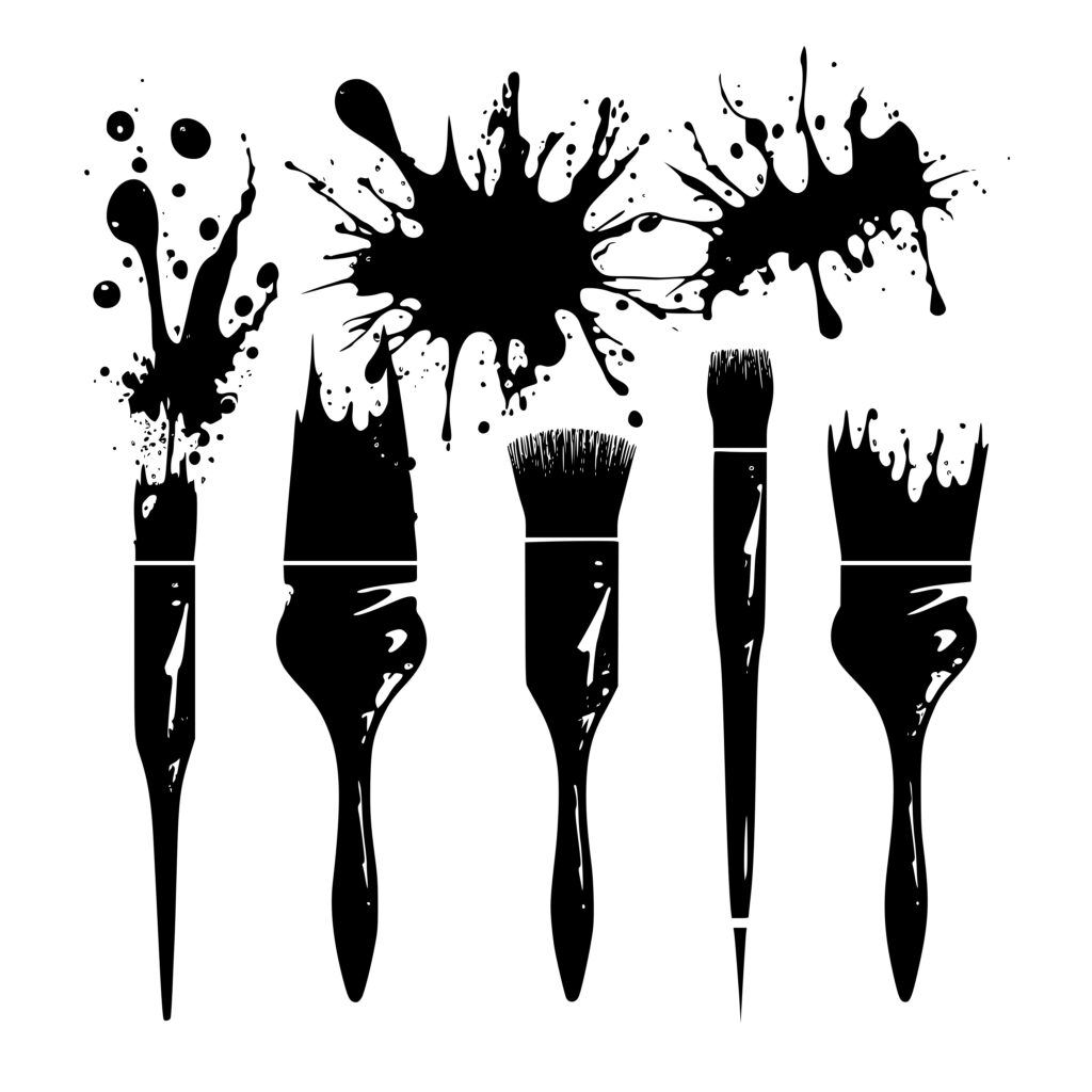 Paint Brushes SVG File for Cricut, Silhouette, Laser Machines