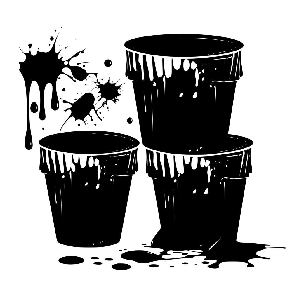 Paint Buckets SVG File Perfect for Cricut, Silhouette, & Laser Machines