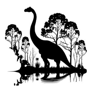 Brachiosaurus in a Swamp