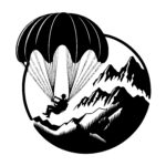 Paragliding Over Mountain Range
