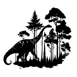Diplodocus in a Forest
