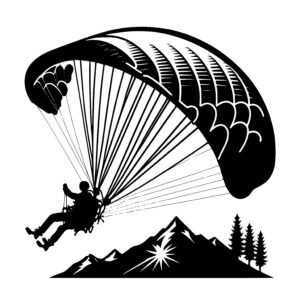 Paragliding Over Mountain