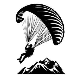 Paragliding Over Mountain