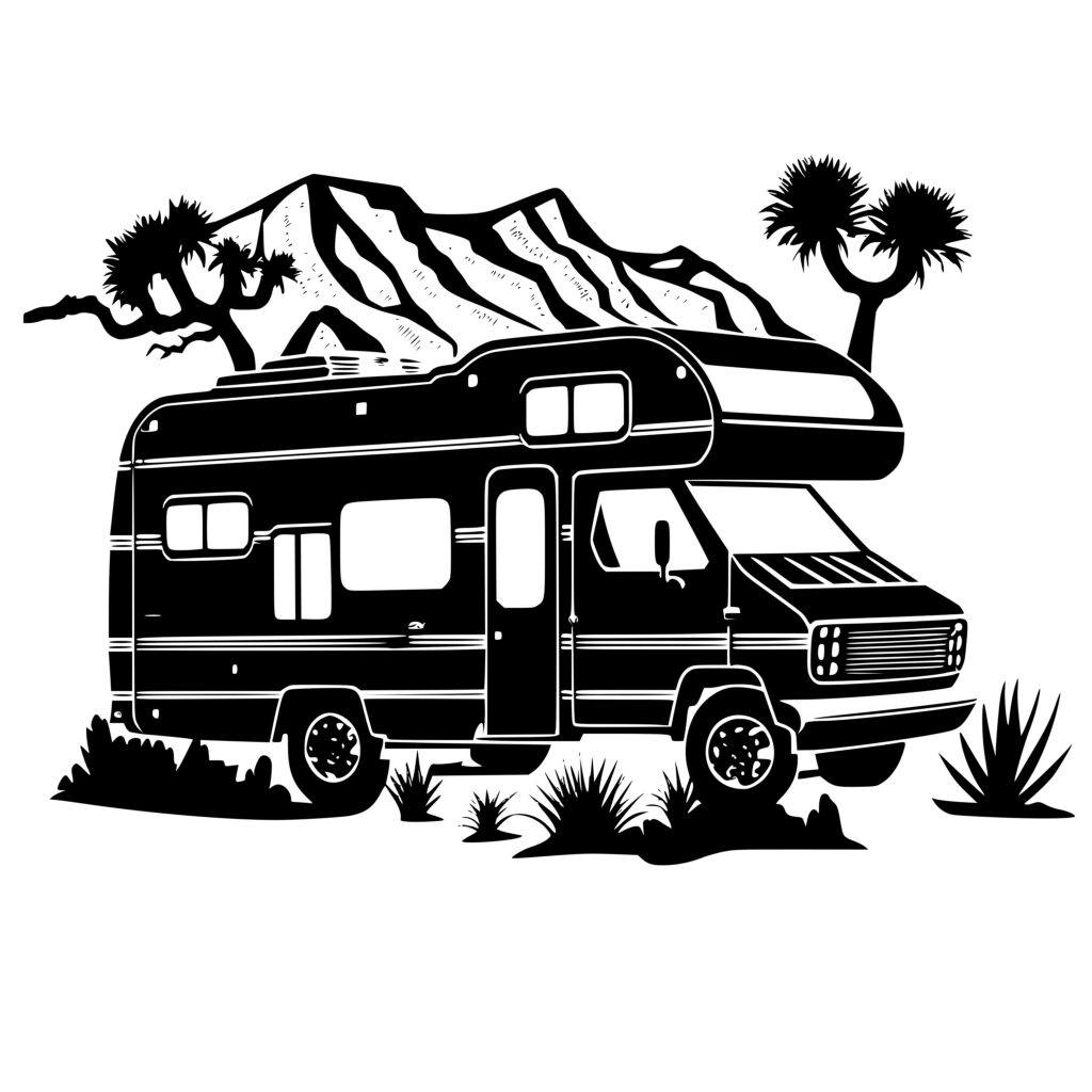 Desert RV SVG File for Cricut, Silhouette, Laser Machines