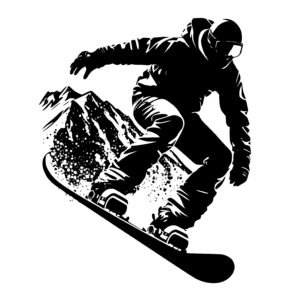 Snowboard Down Mountain